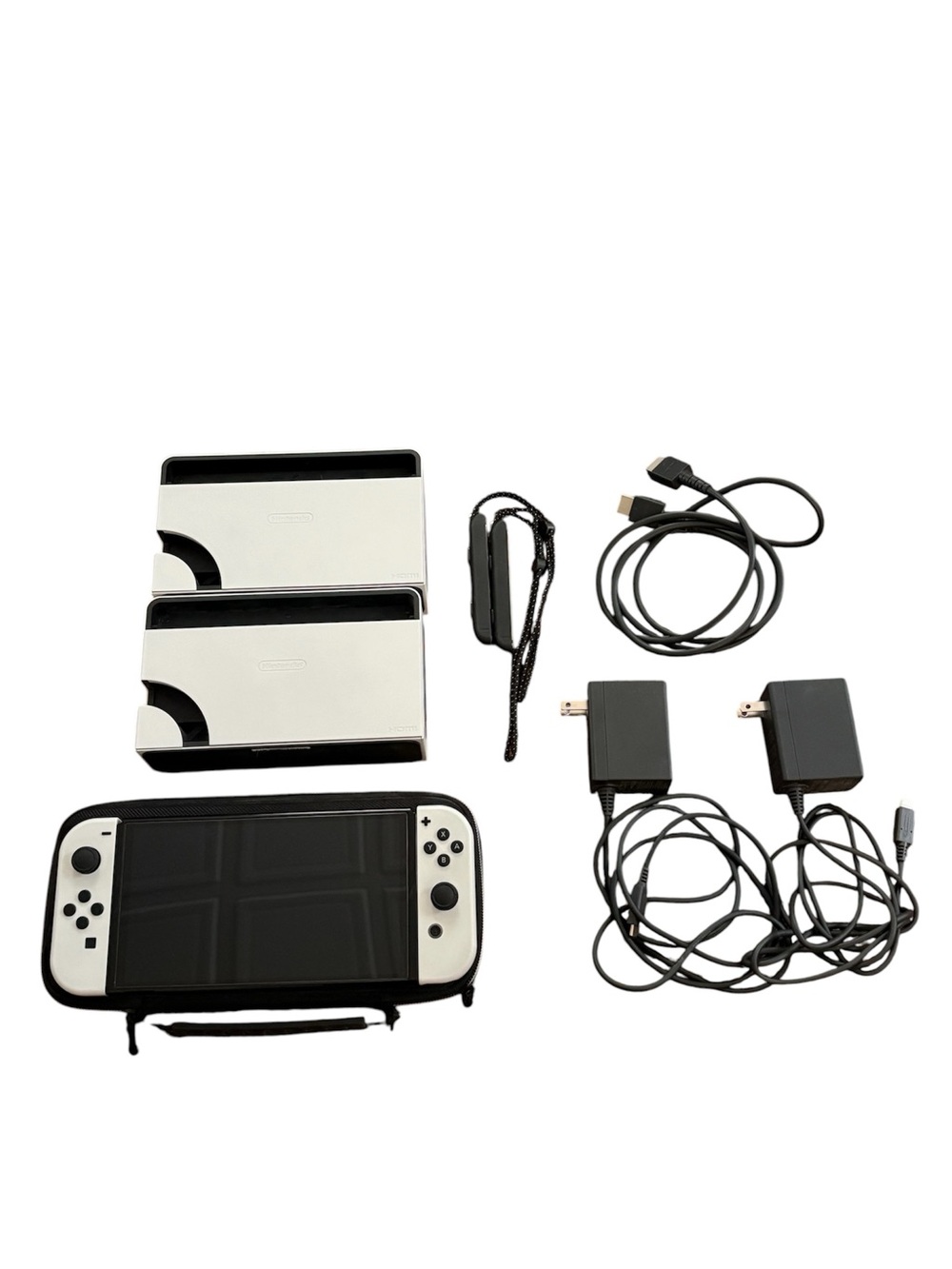 Nintendo Switch OLED Console Bundle in White and Black